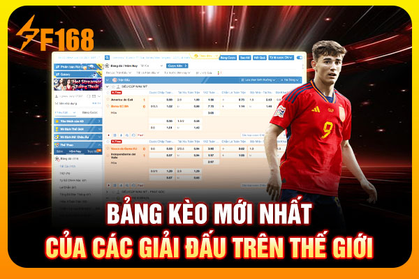 Bảng kèo mới nhất của các giải đấu trên thế giới